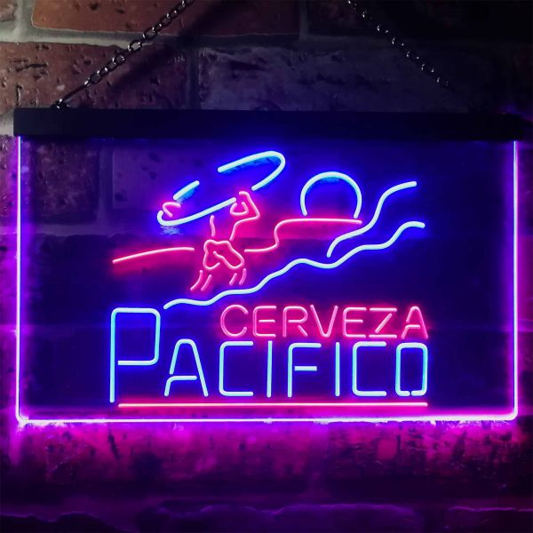 Cerveza Pacifico Surf Dual LED Neon Light Sign